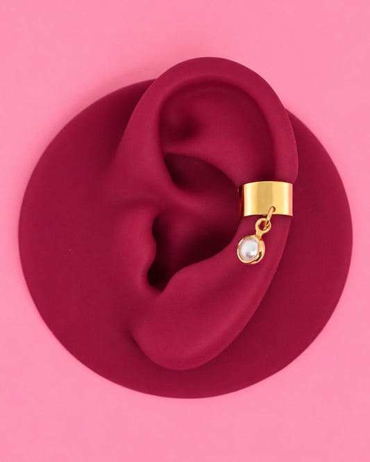 Gold Classic Charm Earcuffs: Pick Your Charm