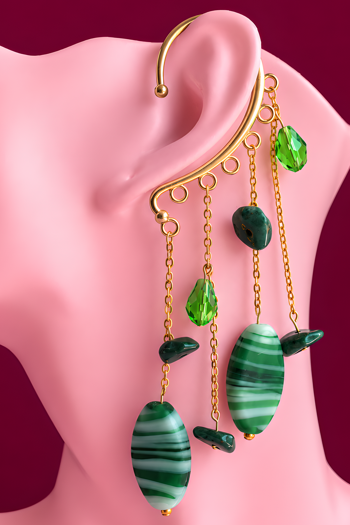 Selva Cascade Ear Piece, handmade by Heavenly