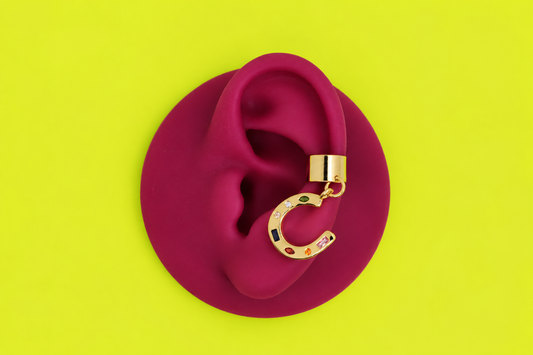 Lucky Horseshoe Charm Earcuff