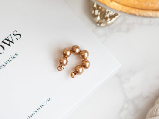Mayela Pearled Earcuffs, handmade by Heavenly