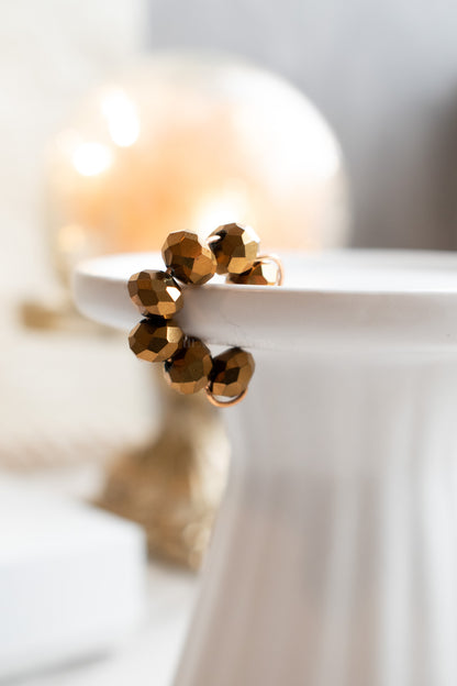Metallic Crystals Beaded Earcuff