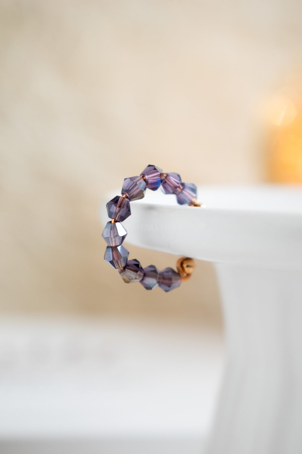 Metallic Crystals Beaded Earcuff