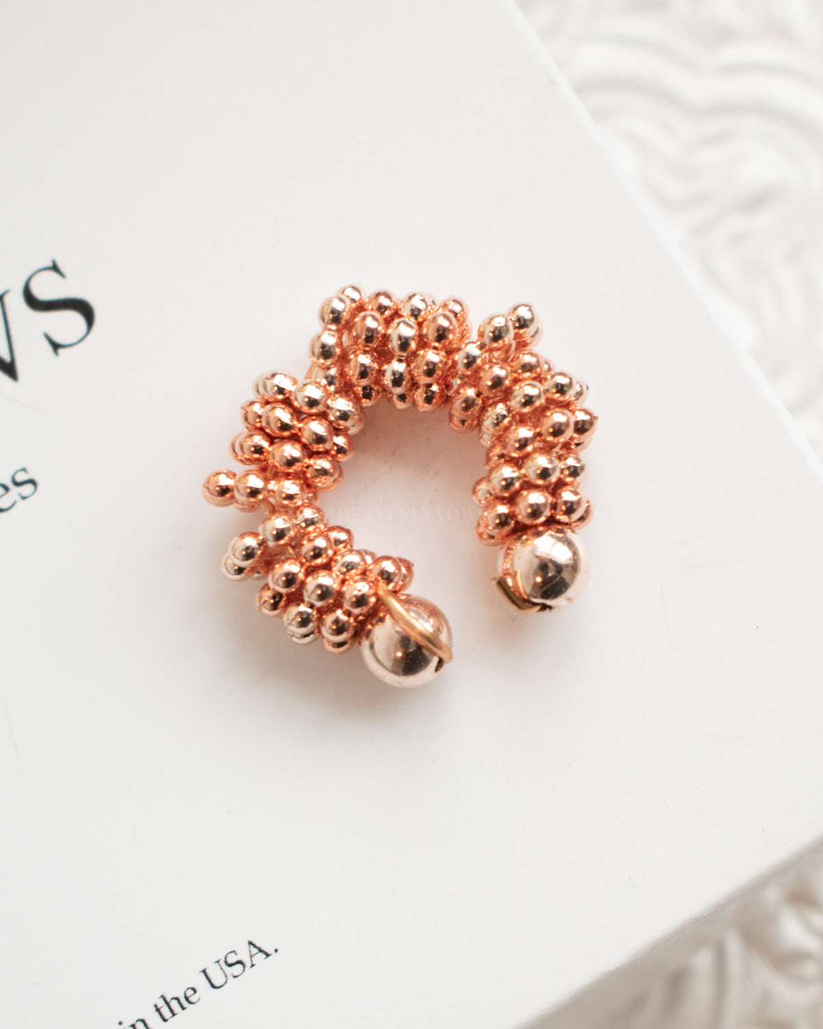 Chelsea Chunky Rose Gold Earcuff, handmade by Heavenly