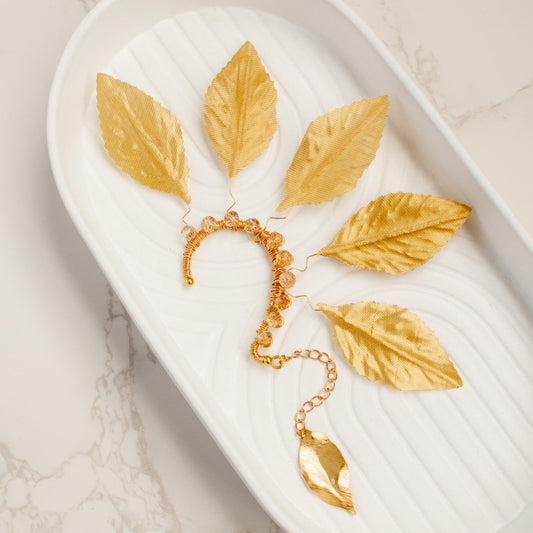 Chenoa Gold Leaves Earcuff